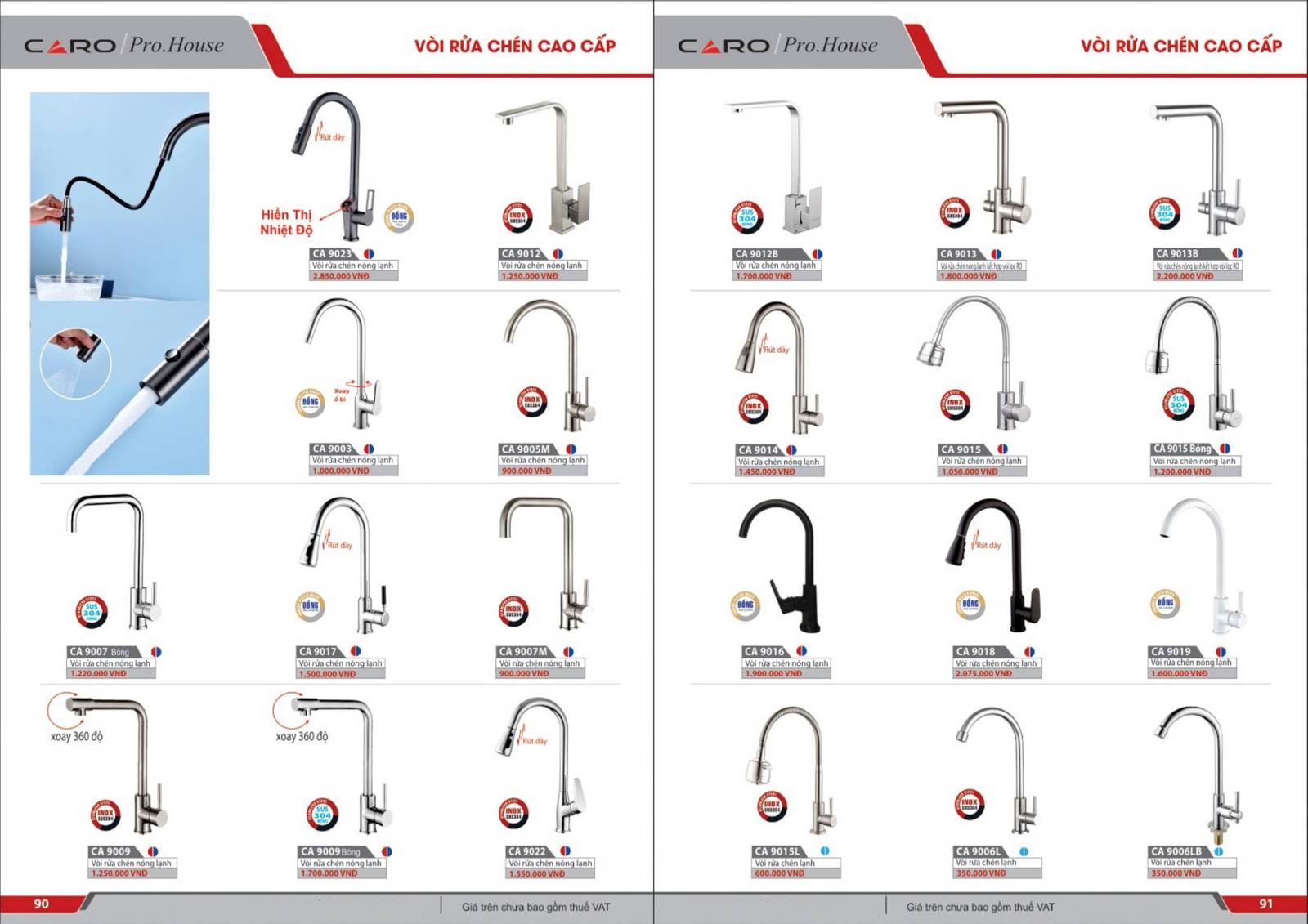 Bảng giá và Catalogue Thiết bị vệ sinh CARO mới nhất 2024 /Page 46